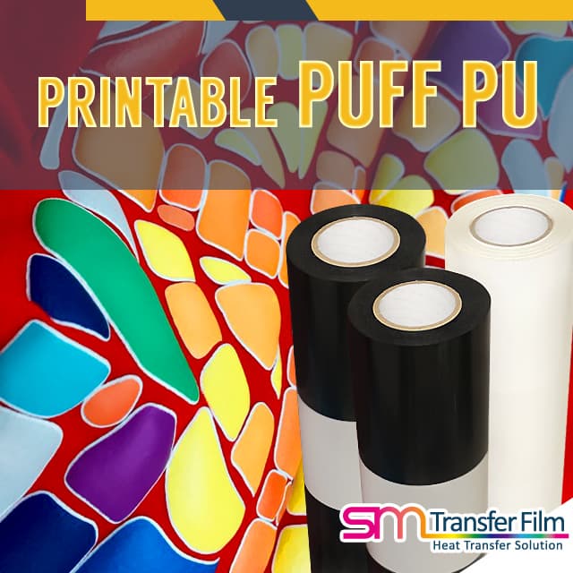 Heat Transfer Vinyl Printable PUFF PU for textile